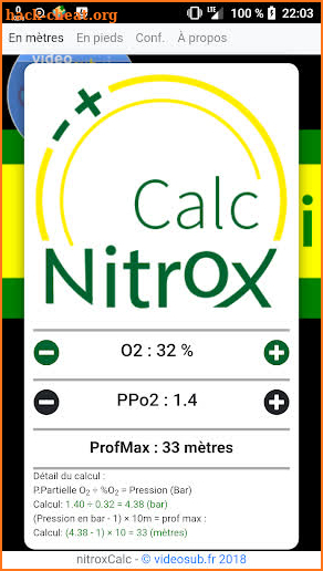 NitroxCalc (videosub) screenshot
