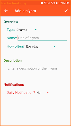 Niyam Tracker screenshot