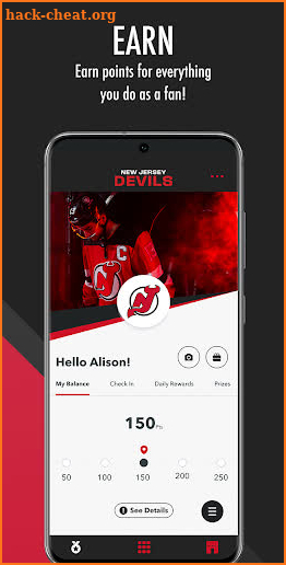 NJ Devils: Black & Red Rewards screenshot
