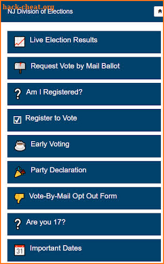 NJ Elections screenshot
