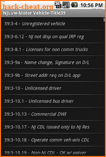 NJLAW Motor Vehicle - Title 39 screenshot