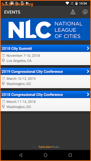 NLC Events screenshot