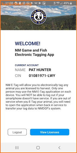 NM E-Tag screenshot