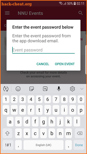 NNU Events screenshot