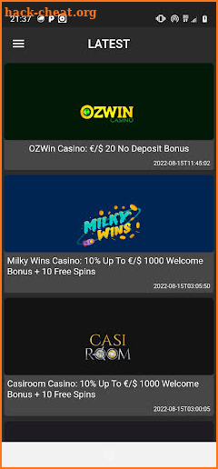 No Deposit Casino Welcome Spin screenshot