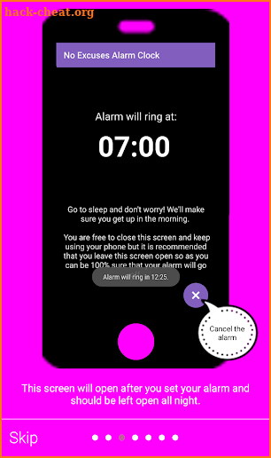 No Excuses Alarm Clock screenshot