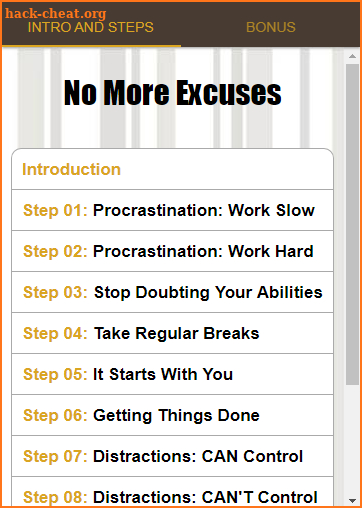 No More Excuses screenshot