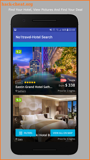 No1Travel - Hotel Search screenshot
