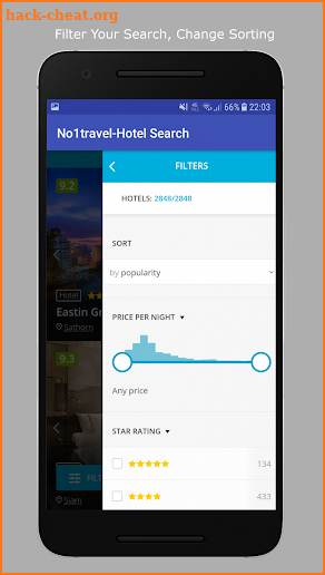 No1Travel - Hotel Search screenshot