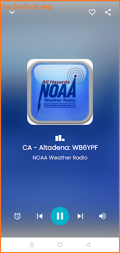 NOAA Weather radio screenshot