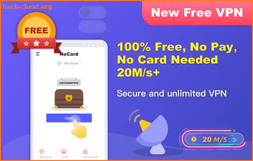 NoCard VPN - Free Fast VPN Proxy, No Card Needed screenshot