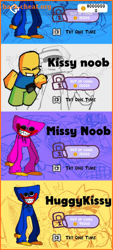 Noob fnf vs Huggy Wuggy missy screenshot
