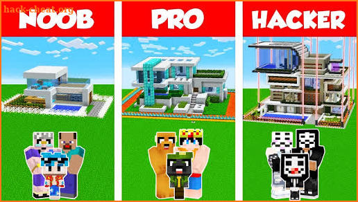 Noob vs Pro vs Hacker for Minecraft PE screenshot