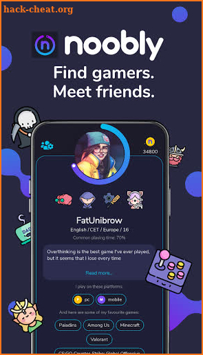 Noobly: find gamers, meet friends. screenshot