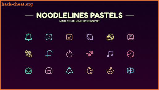 Noodlelines Pastel Icon Pack screenshot
