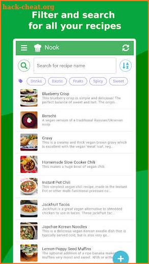 Nook - Nextcloud Cookbook screenshot