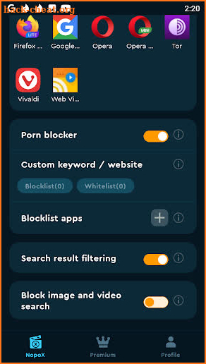 NopoX - Porn blocker screenshot