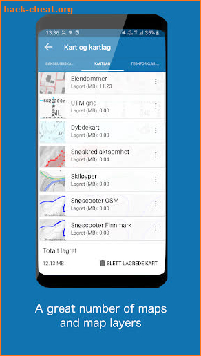 Norgeskart Outdoors - Offline maps & trips Norway screenshot