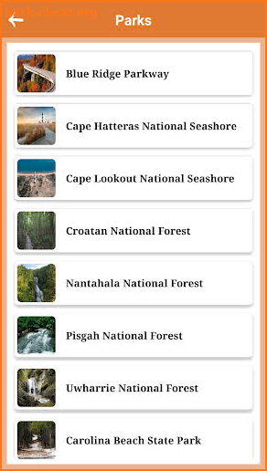 North Carolina State and National Parks screenshot