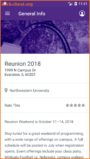 Northwestern Reunion screenshot