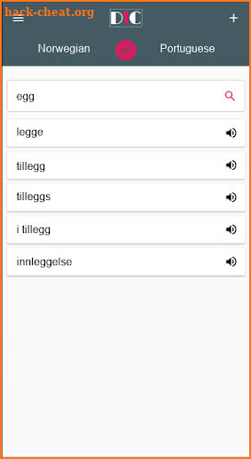 Norwegian - Portuguese Dictionary (Dic1) screenshot