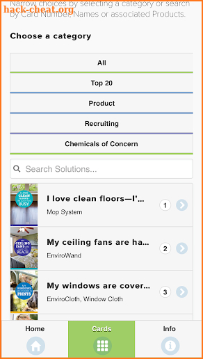 Norwex Real Solutions Cards screenshot