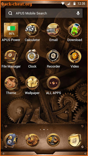 Nostalgic Steampunk Fashion-APUS Launcher theme screenshot