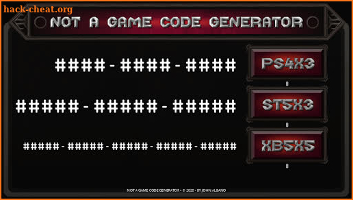 Not a Game Code Generator screenshot