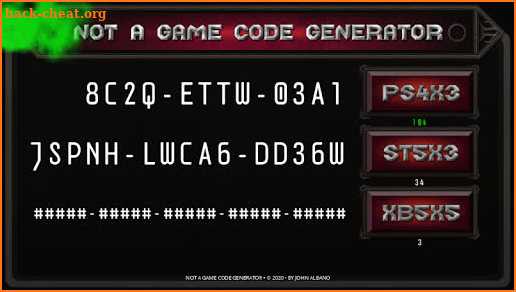 Not a Game Code Generator screenshot