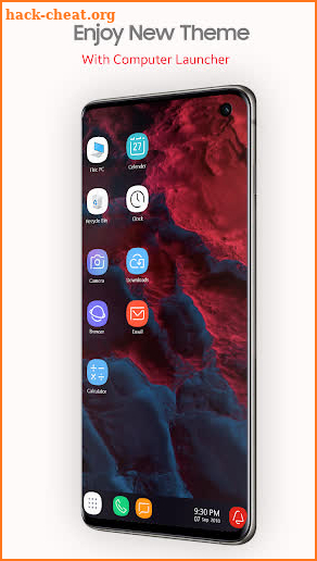 Note 10 theme for computer launcher screenshot
