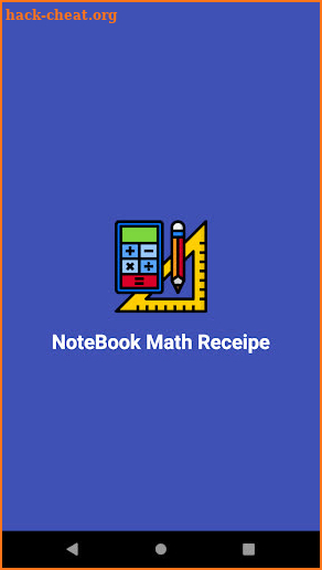 NoteBook Math Receipe screenshot