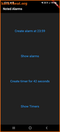 Noted Alarm screenshot