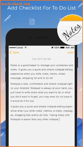 Notes For i Phone X screenshot