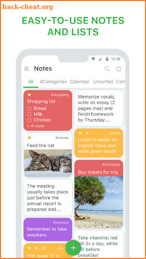 Notes: notepad and lists, organizer, reminders screenshot