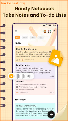 Notes, Notepad & Memo Calendar screenshot