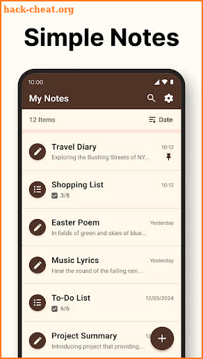 Notes - Simple Notepad screenshot