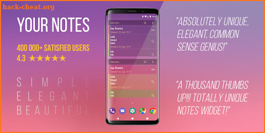 Notes Widget Reminder screenshot