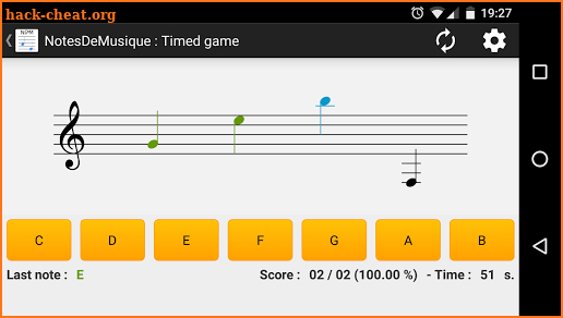 NotesDeMusique (Learning to read musical notation) screenshot