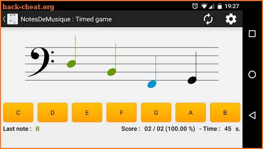 NotesDeMusique (Learning to read musical notation) screenshot