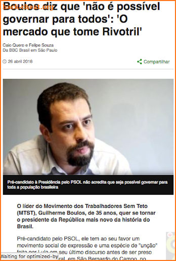 Notícia BBC Brasil screenshot
