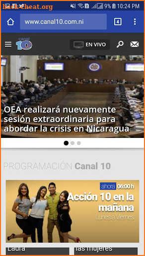 Noticiero Acción 10 Nicaragua screenshot