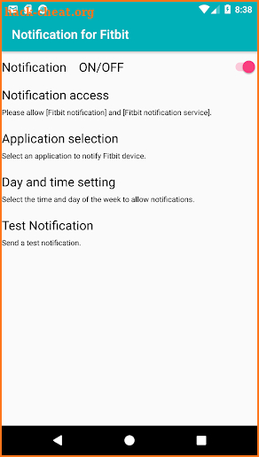 Notification for Fitbit screenshot