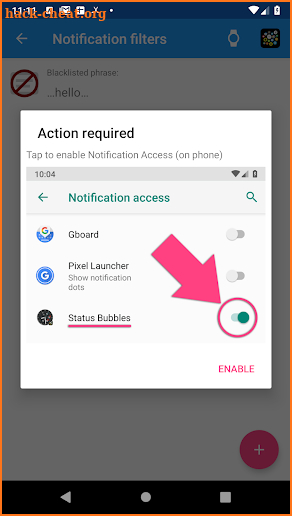 Notification Icons Watch Face Theme Status Bubbles screenshot