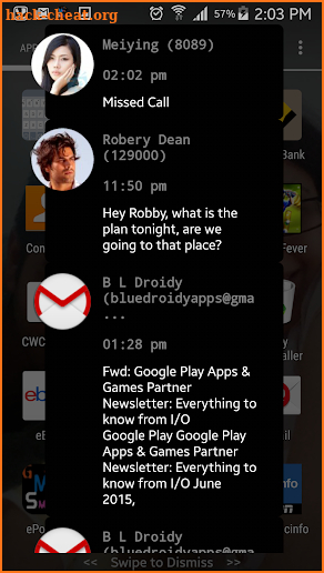 Notifications:Gmail,SMS,Calls screenshot