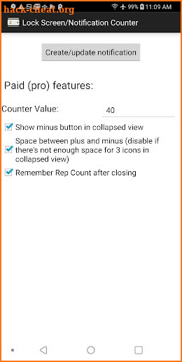 Notifications/Lock Counter Pro screenshot