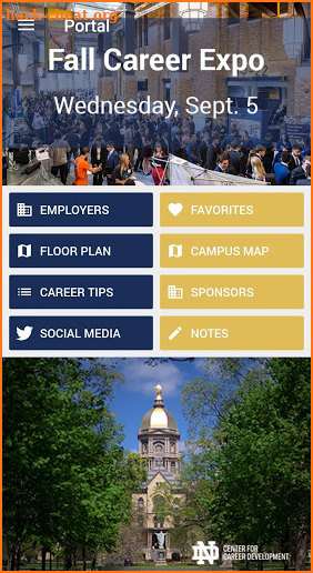 Notre Dame Career Expo screenshot