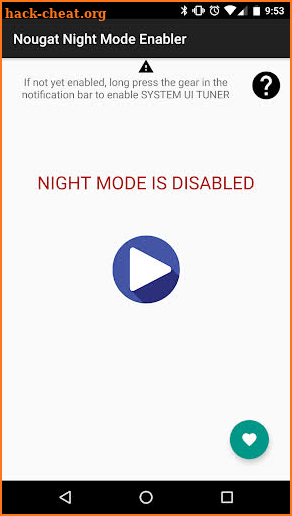 Nougat 7.0 Night Mode Enabler screenshot