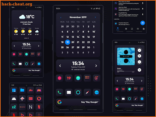 Nova Dark Icon Pack - Rounded Square Shaped Icons screenshot
