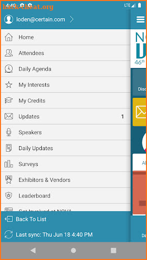 NOVA Mobile App screenshot