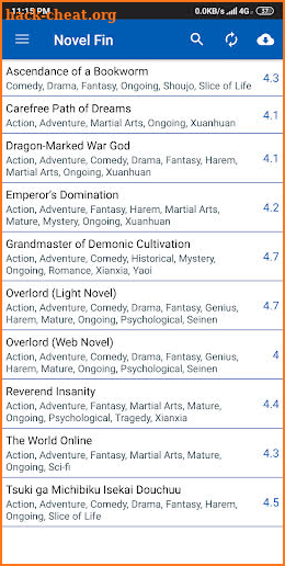 Novel Fin - Asian Web Novels For Free screenshot
